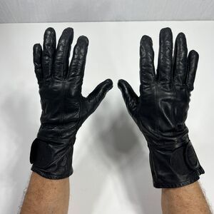 Harley Davidson Black Leather Gel Palm Motorcycle Riding Gloves Medium 98203-07V